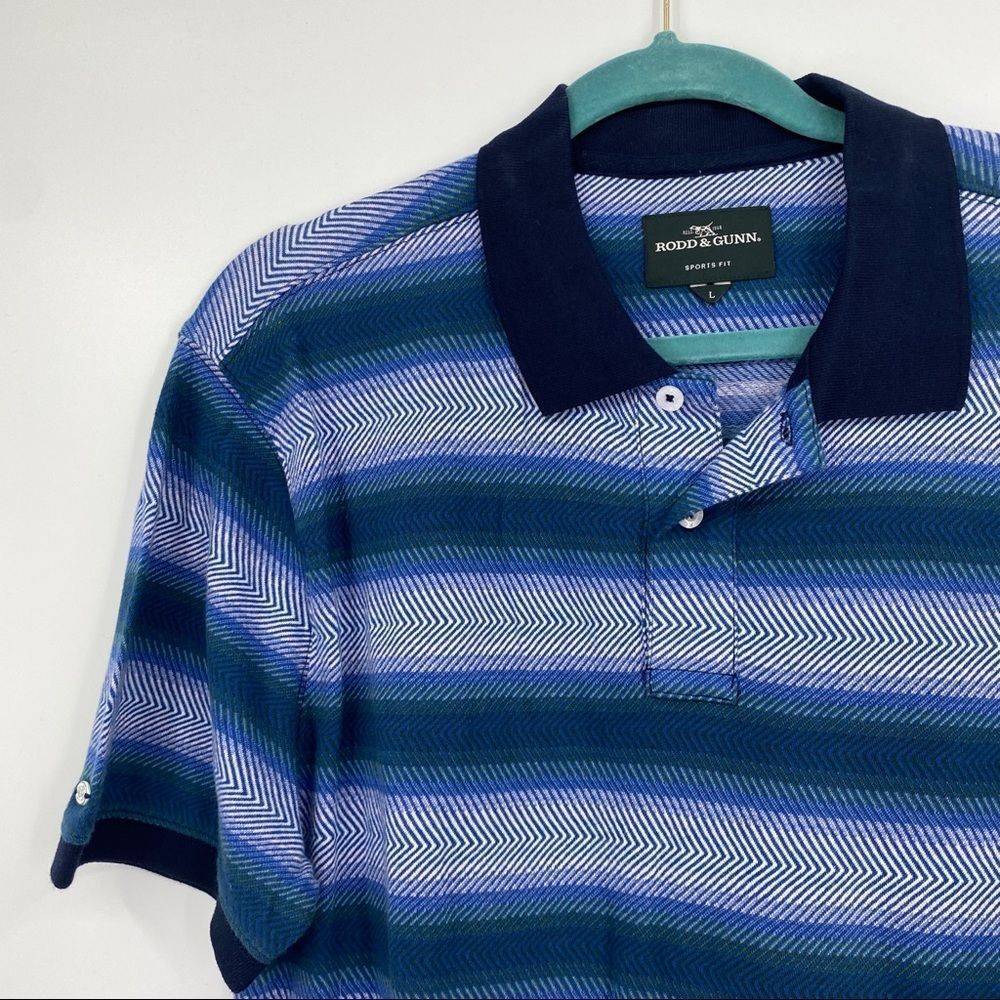 🐇 Rodd & Gunn Polo Shirt Men’s Top Size Large Blue - Picture 2 of 8